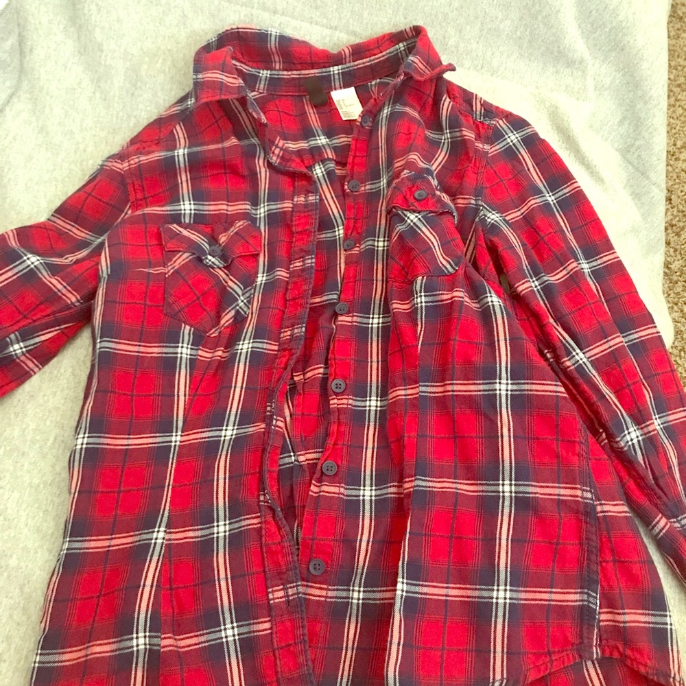 H&M Button Up Flannel Top